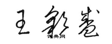 骆恒光王彩盛草书个性签名怎么写