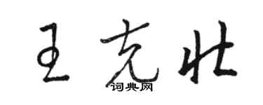骆恒光王克壮草书个性签名怎么写