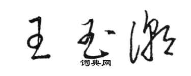 骆恒光王玉潮草书个性签名怎么写