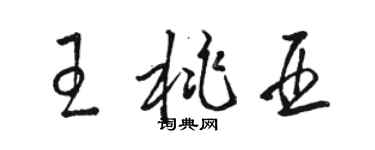 骆恒光王桃亚草书个性签名怎么写