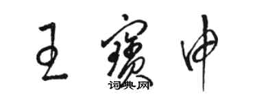 骆恒光王宝申草书个性签名怎么写