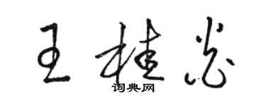 骆恒光王桂炎草书个性签名怎么写