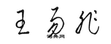 骆恒光王易非草书个性签名怎么写