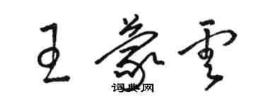 骆恒光王蒙云草书个性签名怎么写