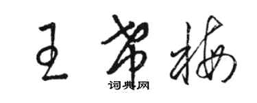 骆恒光王希梅草书个性签名怎么写