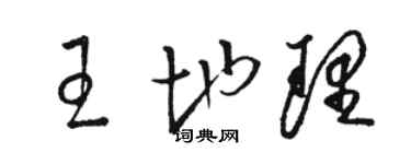 骆恒光王地理草书个性签名怎么写