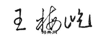 骆恒光王梅屹草书个性签名怎么写