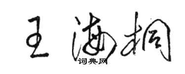 骆恒光王海桐草书个性签名怎么写