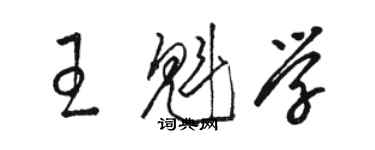 骆恒光王魁学草书个性签名怎么写