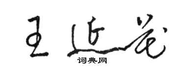 骆恒光王延花草书个性签名怎么写