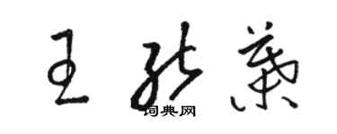 骆恒光王能叶草书个性签名怎么写