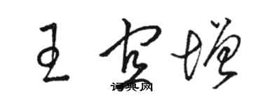 骆恒光王宜增草书个性签名怎么写