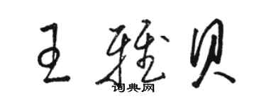 骆恒光王雅贝草书个性签名怎么写