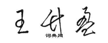 骆恒光王竹盈草书个性签名怎么写