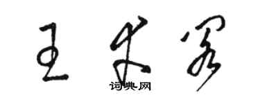 骆恒光王幸阁草书个性签名怎么写