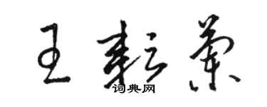 骆恒光王耘兰草书个性签名怎么写
