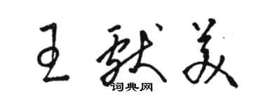 骆恒光王献美草书个性签名怎么写