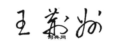骆恒光王荆州草书个性签名怎么写