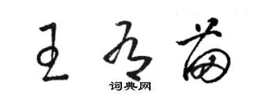 骆恒光王有苗草书个性签名怎么写