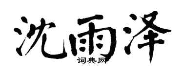 翁闿运沈雨泽楷书个性签名怎么写