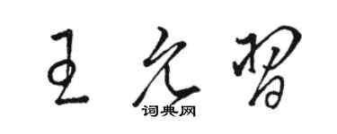 骆恒光王允习草书个性签名怎么写