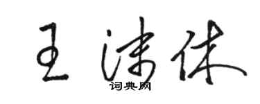 骆恒光王沫休草书个性签名怎么写