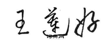 骆恒光王莲好草书个性签名怎么写