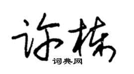 朱锡荣许栋草书个性签名怎么写