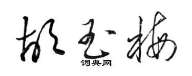 骆恒光胡玉梅草书个性签名怎么写