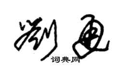 朱锡荣刘通草书个性签名怎么写