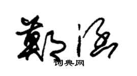 朱锡荣郑涵草书个性签名怎么写