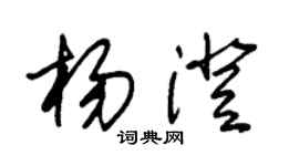 朱锡荣杨澄草书个性签名怎么写