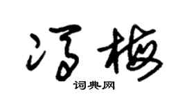 朱锡荣冯梅草书个性签名怎么写