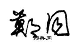 朱锡荣郑同草书个性签名怎么写