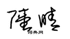 朱锡荣陆晴草书个性签名怎么写