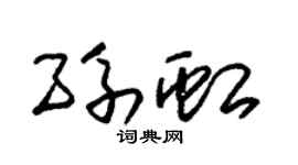 朱锡荣孙虹草书个性签名怎么写