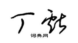 朱锡荣丁献草书个性签名怎么写