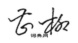骆恒光曹柳草书个性签名怎么写
