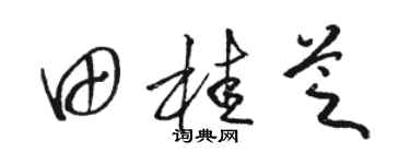 骆恒光田桂芝草书个性签名怎么写