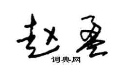 朱锡荣赵盈草书个性签名怎么写