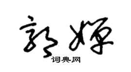 朱锡荣郭婵草书个性签名怎么写