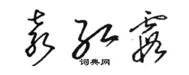 骆恒光袁红霞草书个性签名怎么写