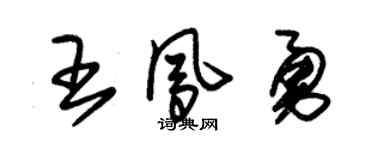 朱锡荣王凤勇草书个性签名怎么写