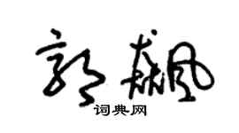 朱锡荣郭飙草书个性签名怎么写