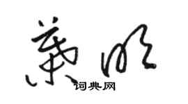 骆恒光叶明草书个性签名怎么写