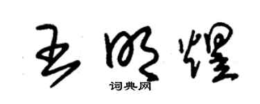 朱锡荣王明煜草书个性签名怎么写