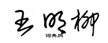 朱锡荣王明柳草书个性签名怎么写