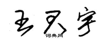 朱锡荣王君宇草书个性签名怎么写