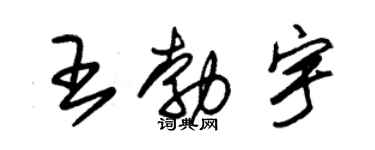 朱锡荣王勃宇草书个性签名怎么写