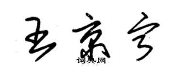 朱锡荣王京宁草书个性签名怎么写